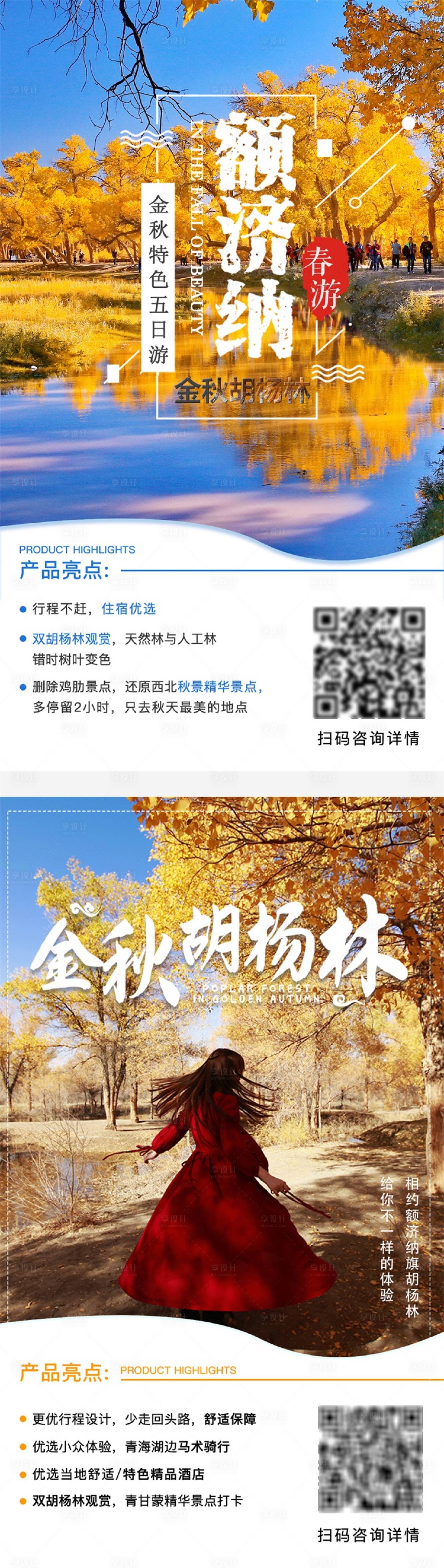 【源文件下载 海报 旅游 额济纳 推广 胡杨林设计作品 设计图集