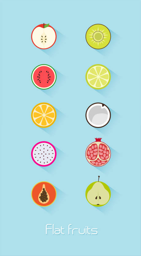 扁平水果图标icon设计