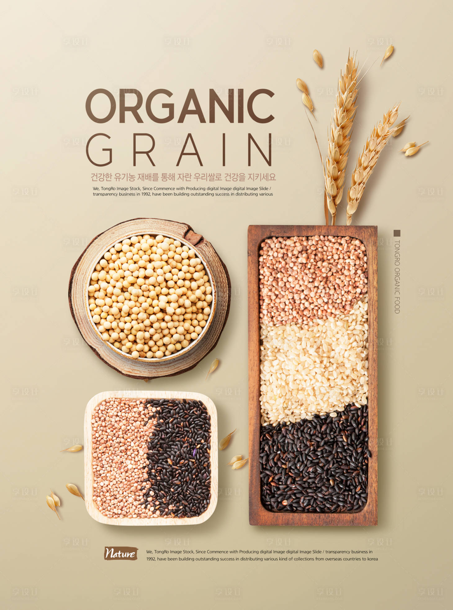 源文件下载【享设计】搜索编号：42180000062601563【健康饮食五谷杂粮海报】