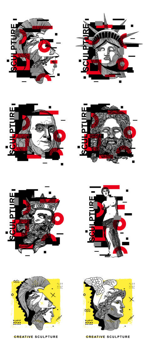 源文件下载【欧式抽象线条画涂鸦展览矢量活动海报】编号：65800000087528346