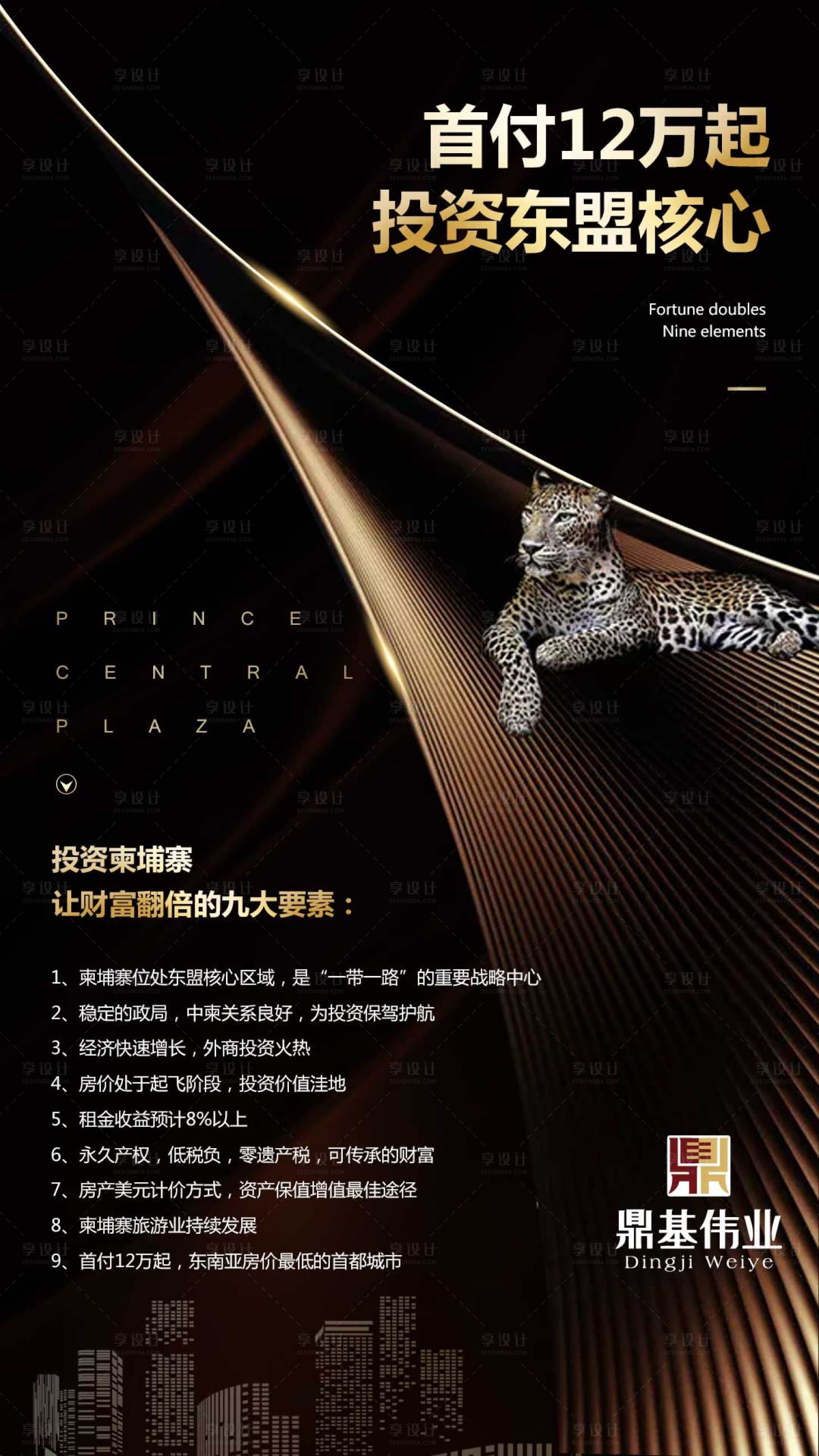 源文件下載【享設計】搜索編號：87760000094981119【黑金商業招商財富房地產閃屏移動端海報】