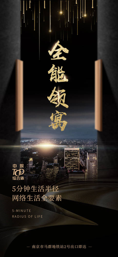 源文件下载【享设计】搜索编号：37840000137585374【大气黑金房地产闪屏海报】