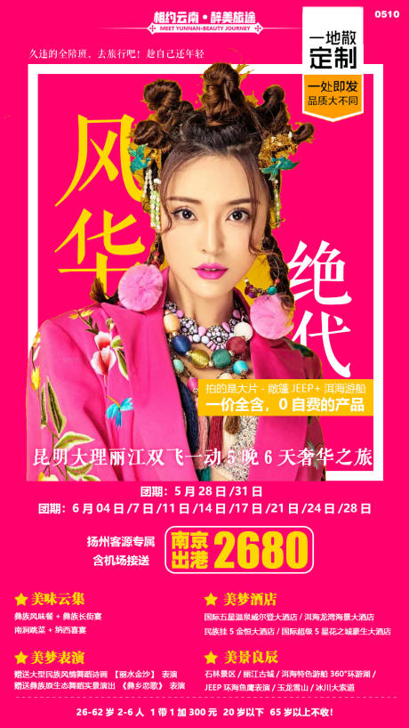 源文件下载【风华绝代云南旅游人物海报】编号：21580000150591600