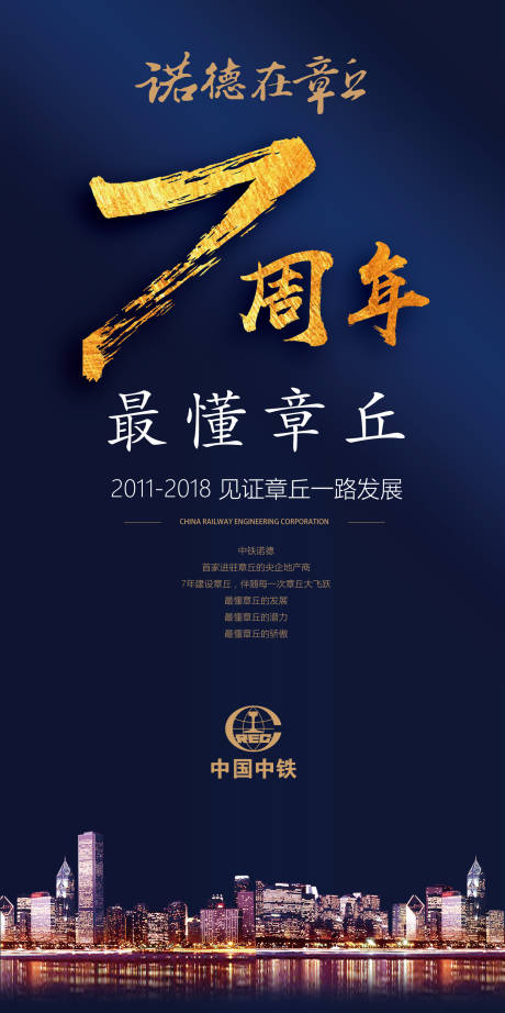 源文件下載【享設計】搜索編號：59580000172634617【大氣城市7周年房地產海報】