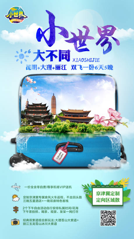 源文件下載【創(chuàng)意合成云南旅游海報(bào)】編號(hào)：77850000184137623