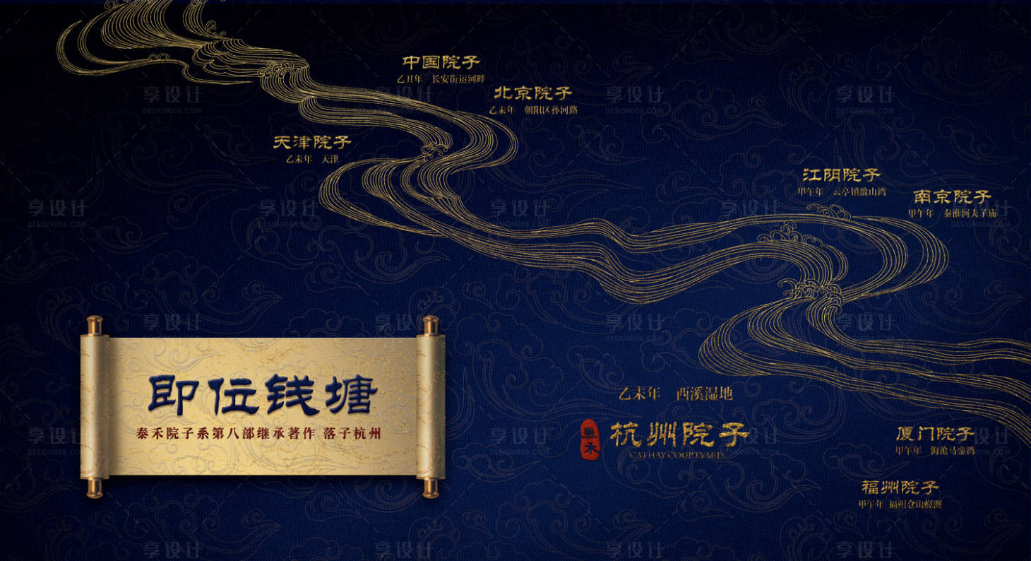 源文件下载【享设计】搜索编号：96540000197447873【杭州钱塘江房地产户外广告展板海报】