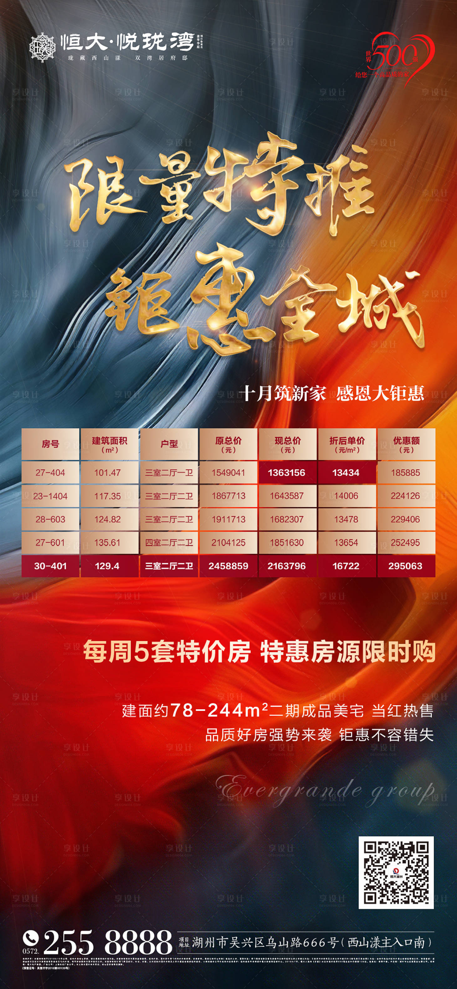 源文件下載【享設計】搜索編號：13620000197088702【大氣房地產質感底紋高端特價房海報】