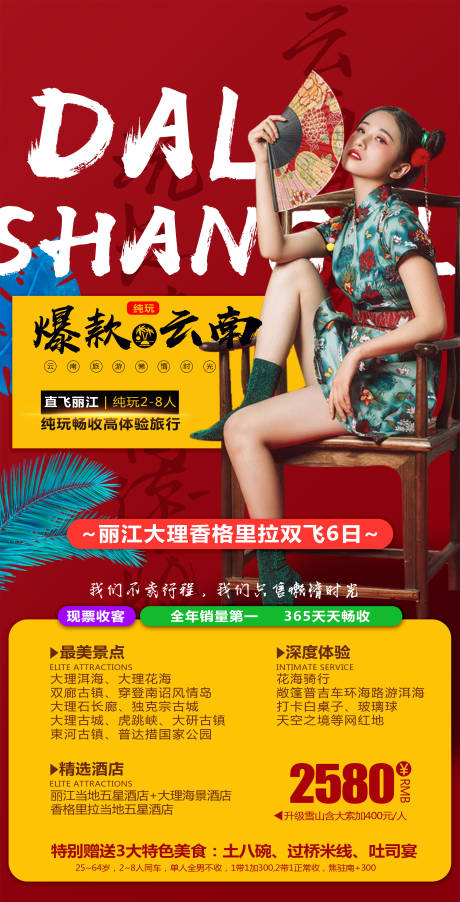 源文件下载【国潮风云南旅游人物海报】编号：28440000219355418