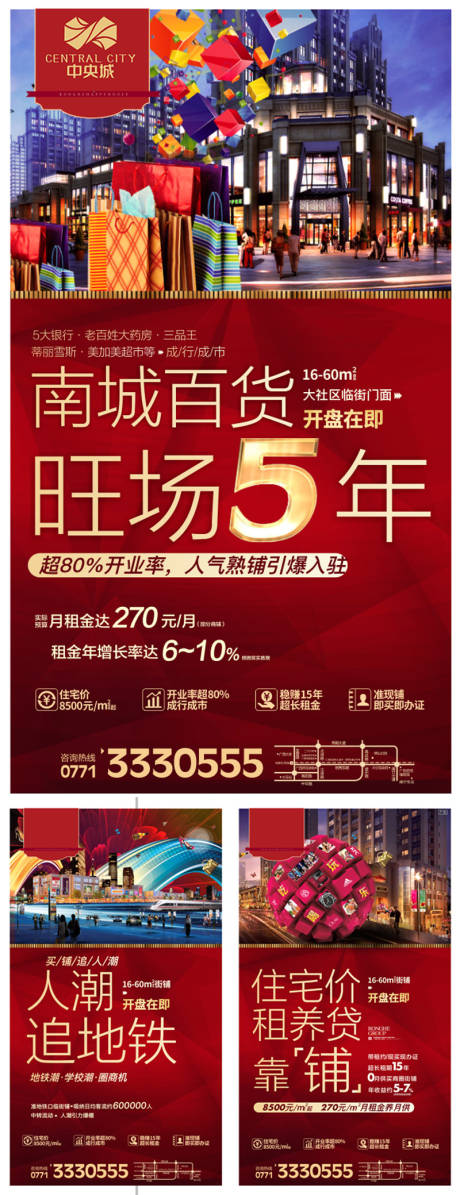 源文件下载【商业地产财富商铺海报系列】编号：88710000287587910