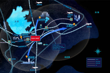 源文件下载【地产长三角区位交通图海报展板】编号：20200102210238573