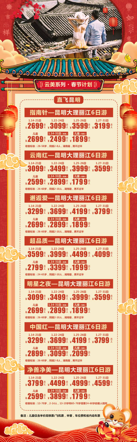 编号：20200107113659285【享设计】源文件下载-云南旅游春节计划海报长图