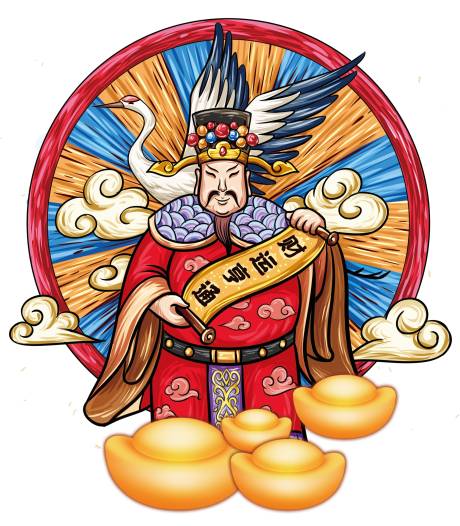 源文件下载【财神爷新年春节异形合影户外展板模板】编号：22710000366886526
