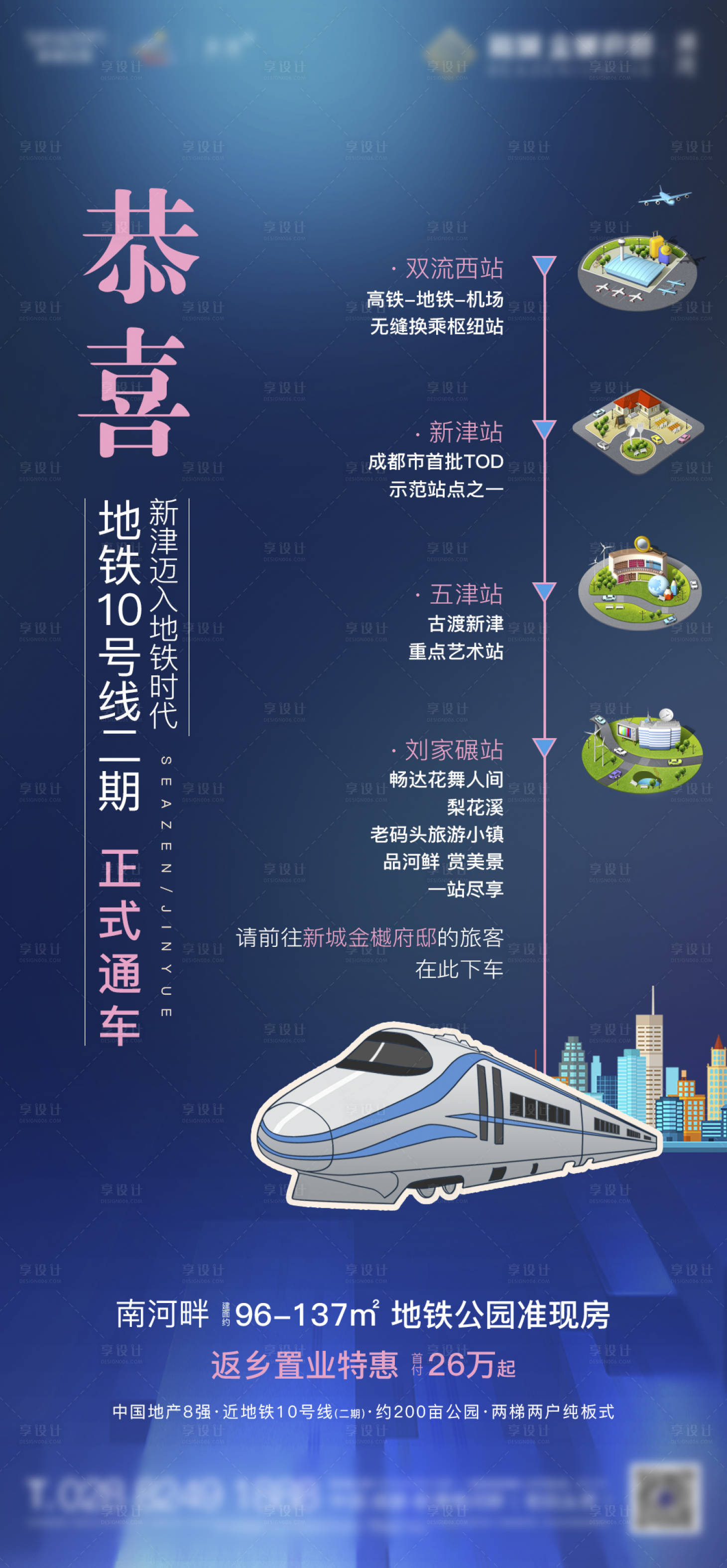 源文件下载【地铁开通移动端海报】编号：60120000353582818
