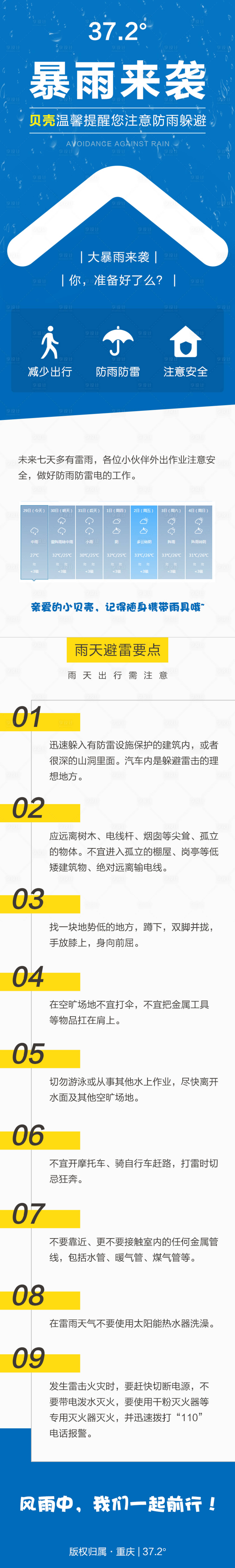 源文件下載【氣象預報溫馨提示海報長圖】編號：47950000364672113