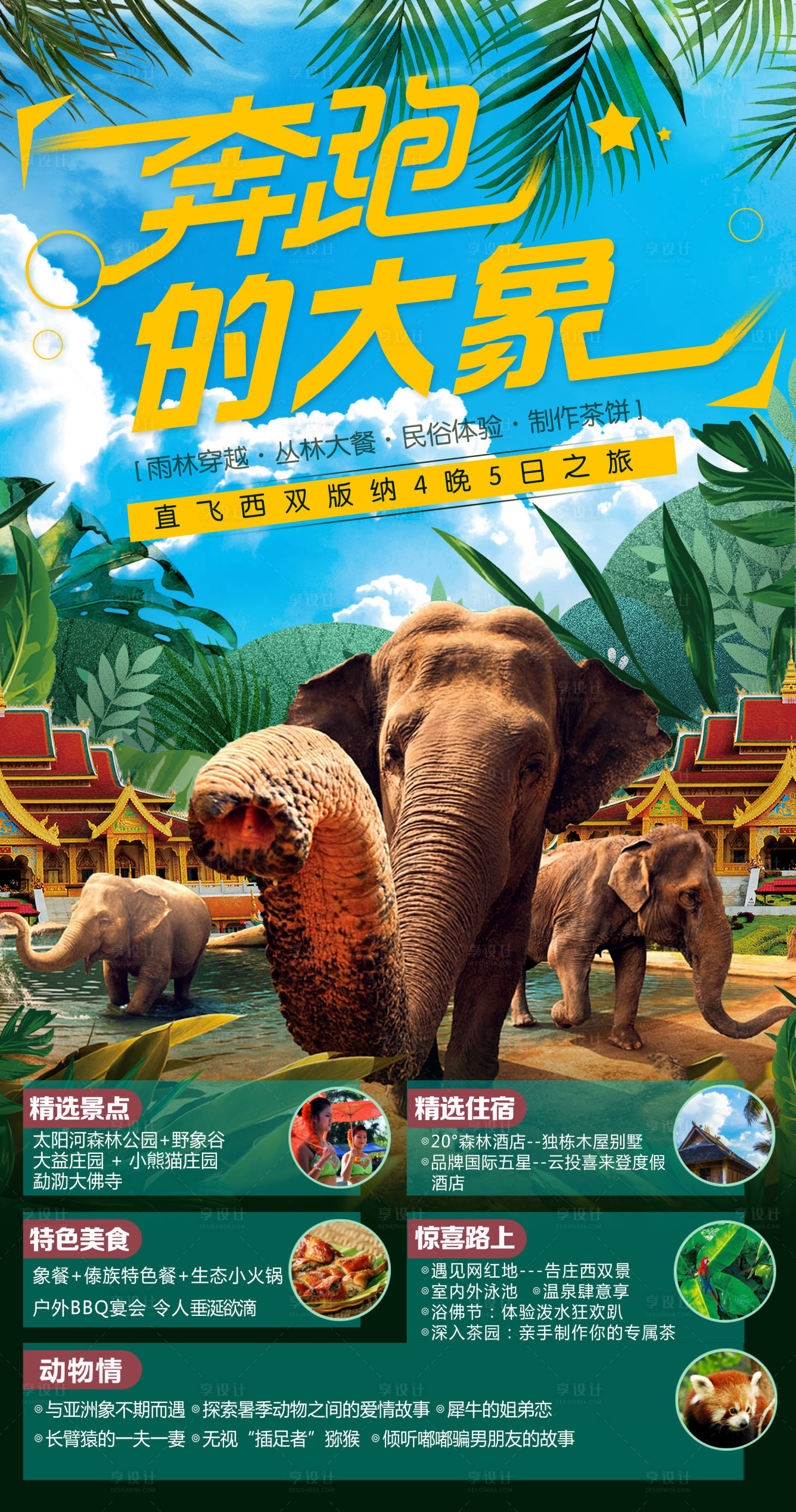 源文件下载【西双版纳旅游海报】编号：17940000447589864