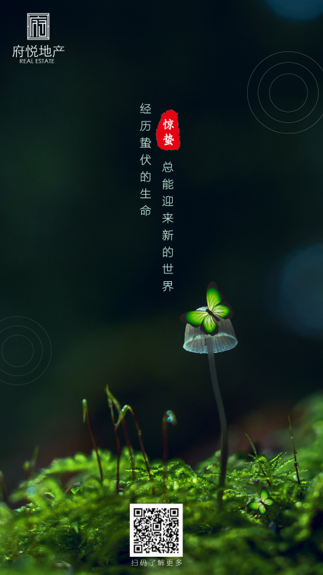 源文件下載【地產驚蟄簡約海報】編號：69380000414727065