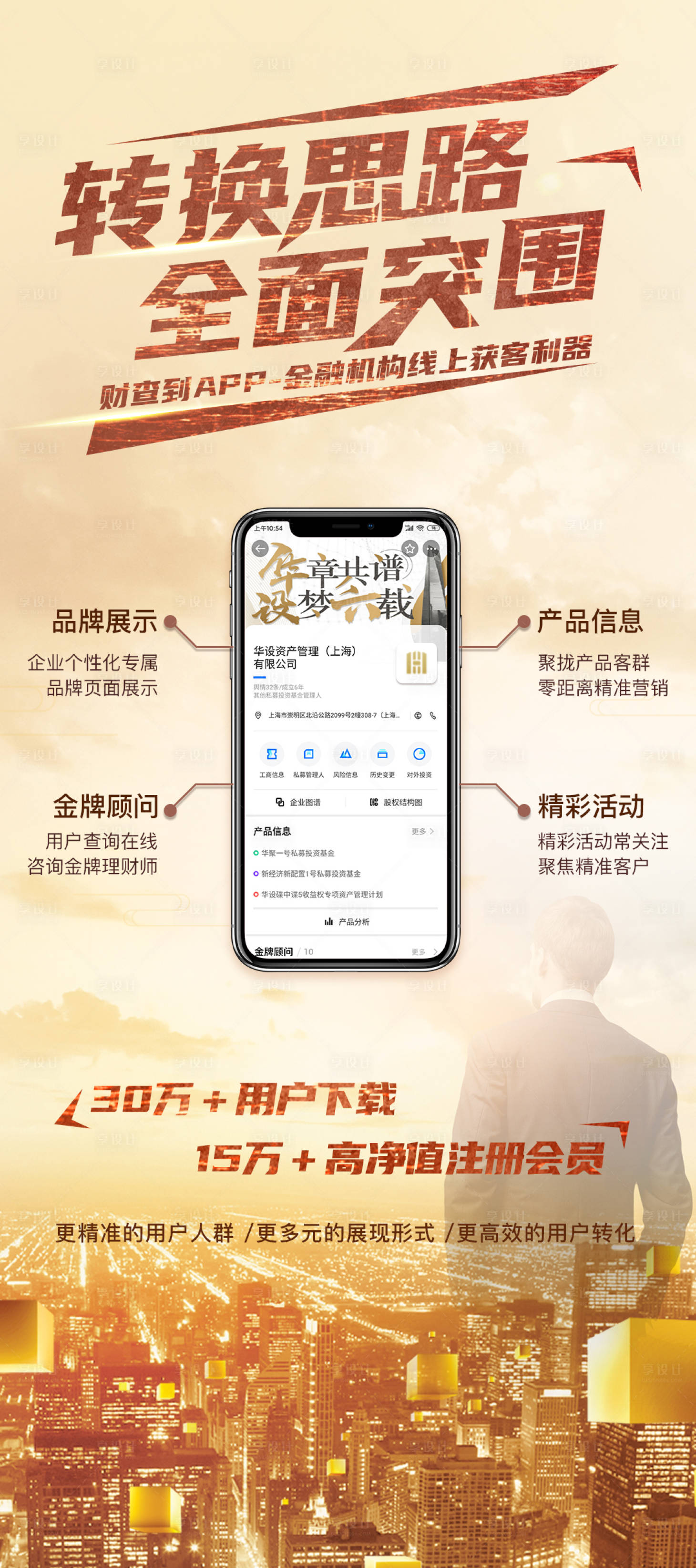 源文件下载【转换思路全面突围金融海报】编号：16580000463347890