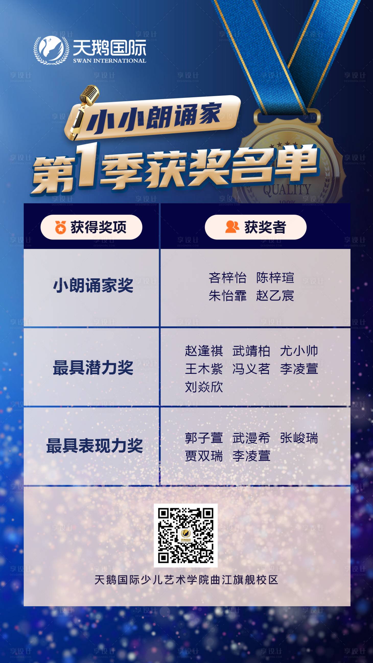 编号：20200326161626177【享设计】源文件下载-朗诵比赛获奖名单公示海报