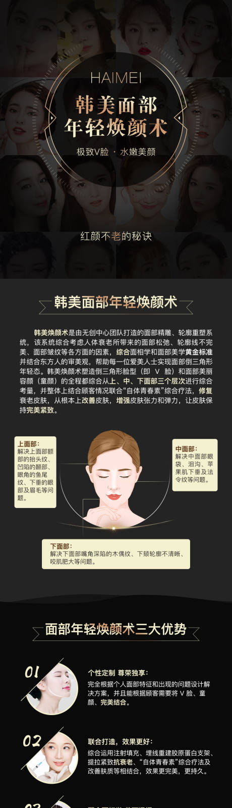 源文件下载【医美整形美容面部年轻焕颜术海报长图】编号：78610000617263608