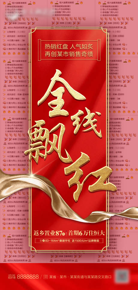 源文件下載【地產熱銷喜報海報】編號：60630000641892374