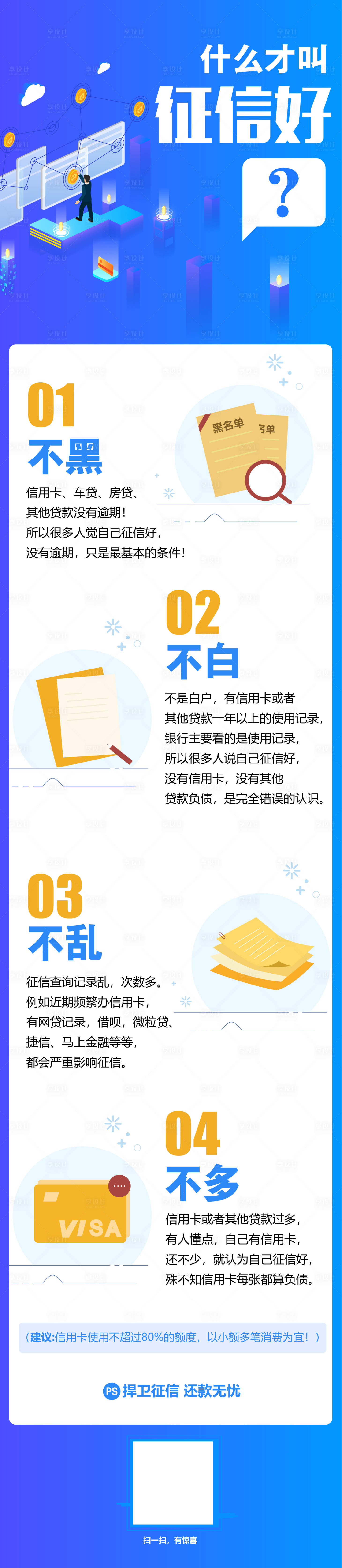 源文件下載【享設計】搜索編號：82750000521882988【金融征信插畫海報長圖】
