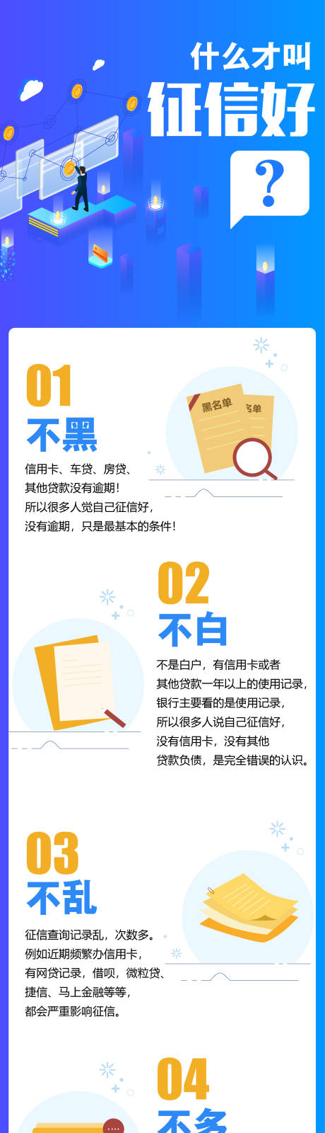 源文件下载【金融征信插画海报长图】编号：20200311171357769