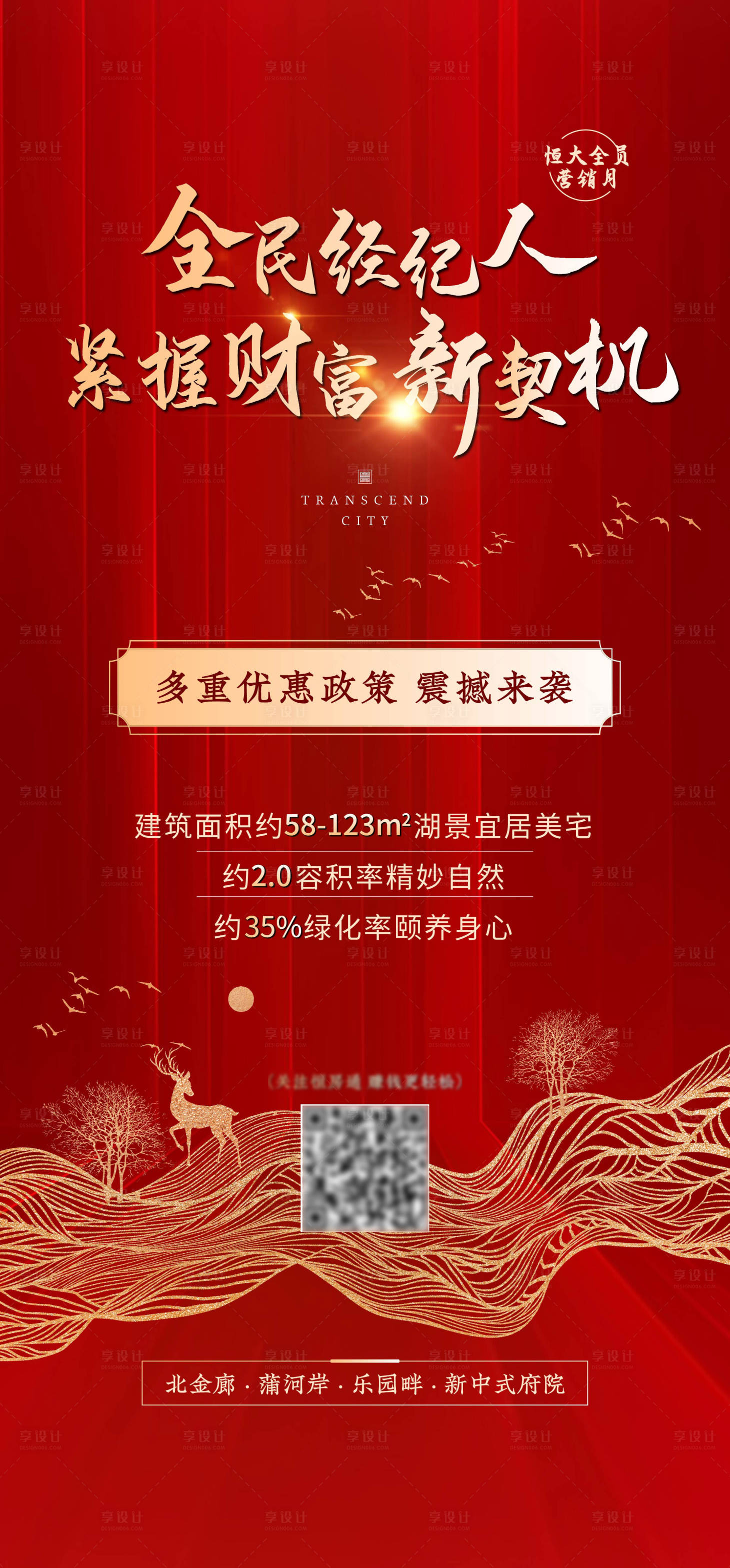 源文件下载【享设计】搜索编号：12160000624438742【房地产认筹热销海报】