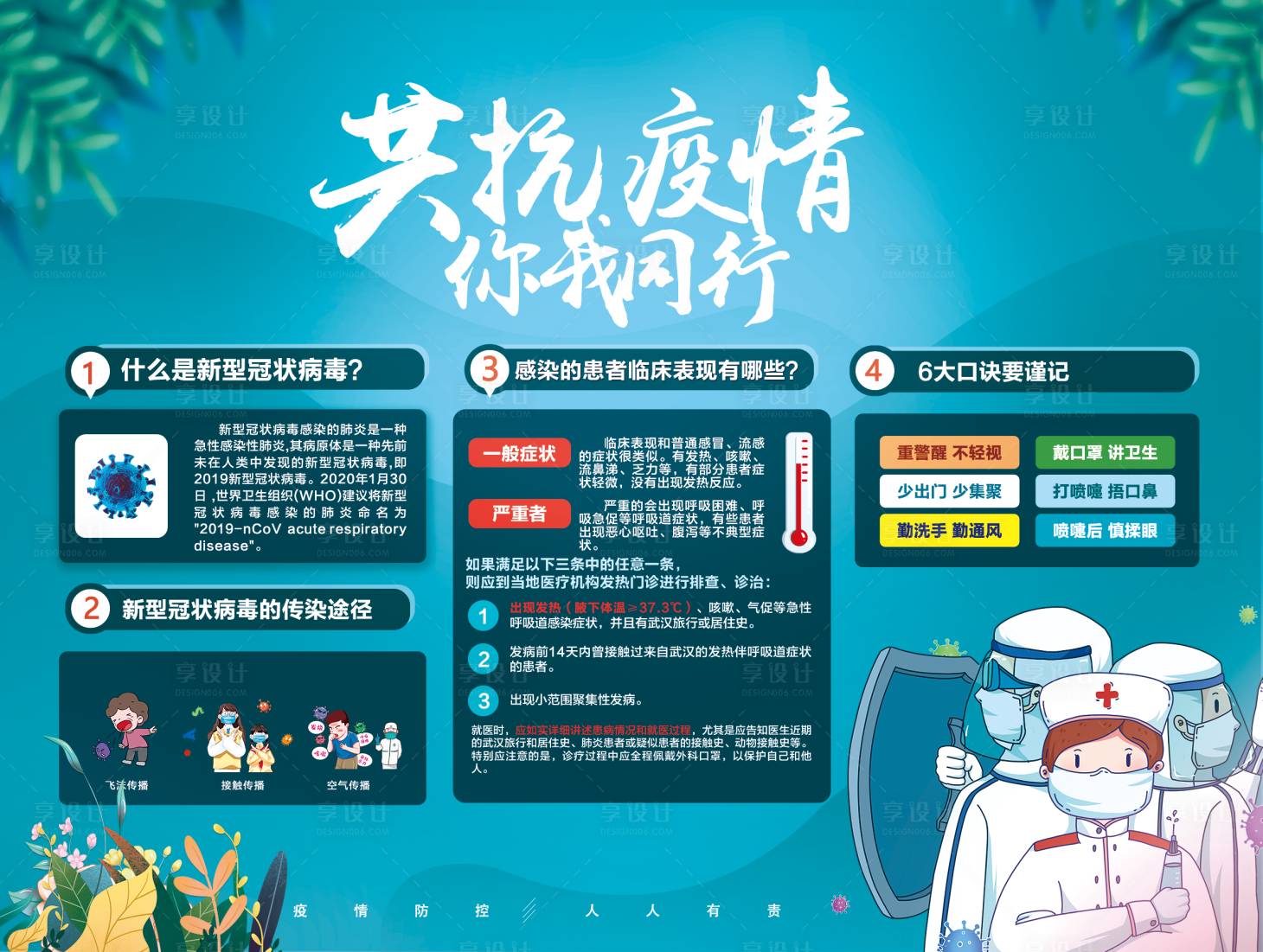 源文件下載【抗擊疫情你我同行海報展板】編號：26970000557332553