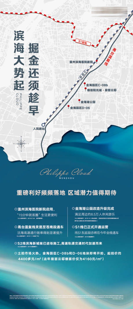 源文件下载【蓝色地产土拍展架易拉宝】编号：91630000578164702