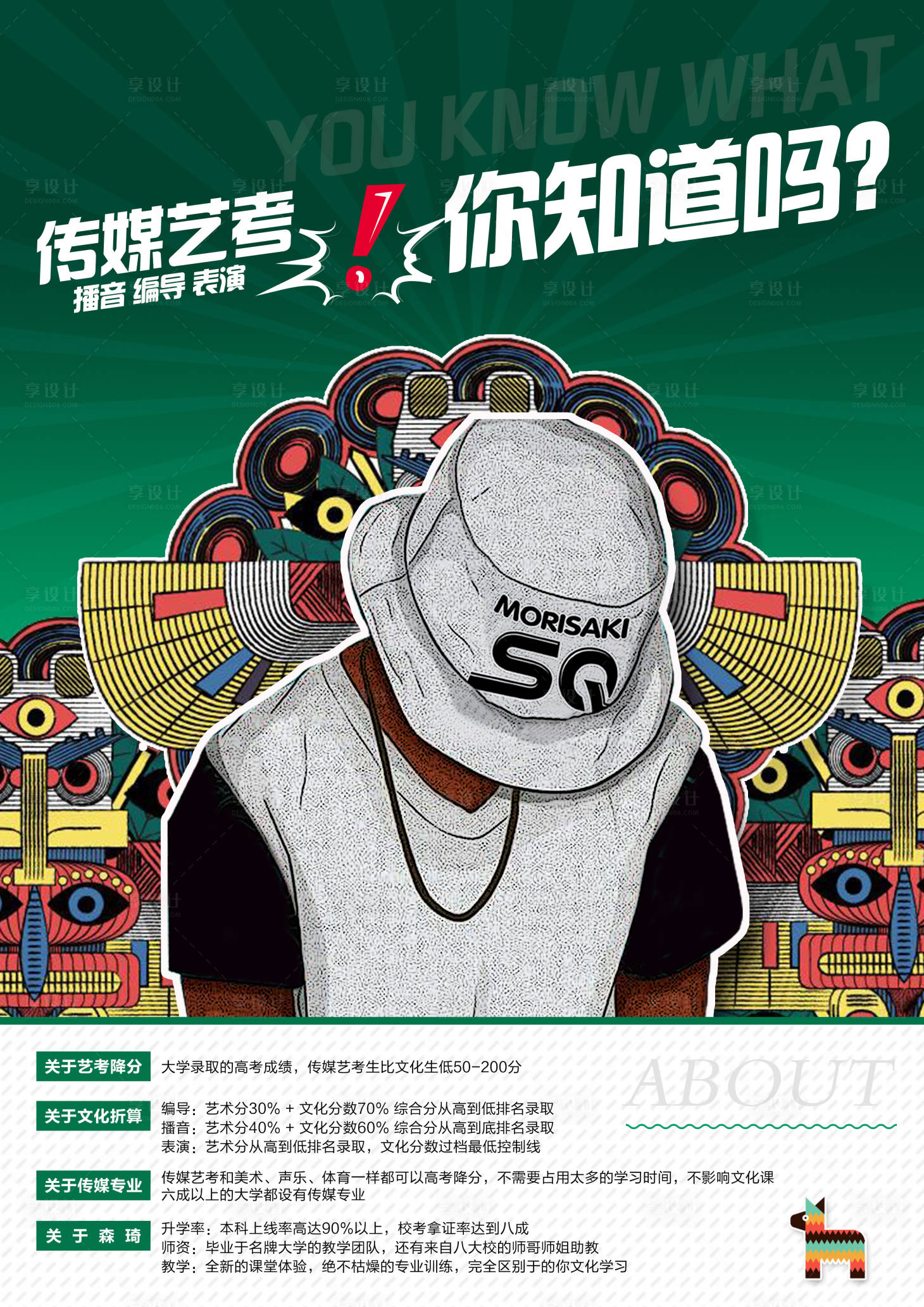 源文件下载【享设计】搜索编号：26720000771556478【艺考传媒教育机构宣传海报】