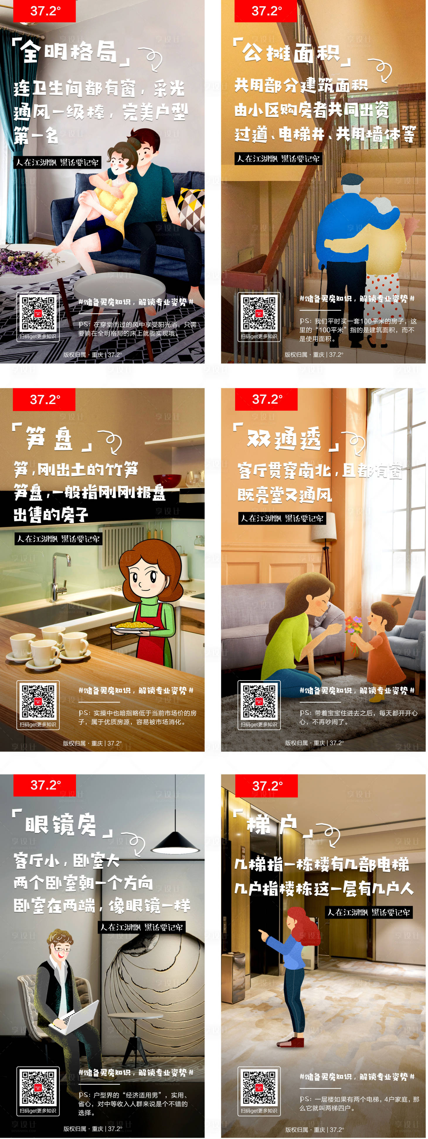 源文件下載【房產(chǎn)黑話小知識溫馨移動端海報系列】編號：29670000807795596