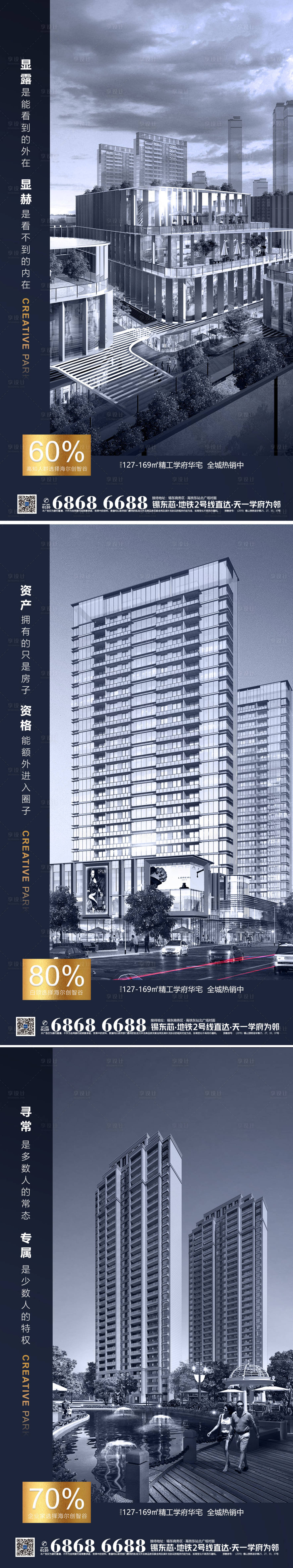 源文件下载【享设计】搜索编号：37050000737745965【地产价值点系列海报】