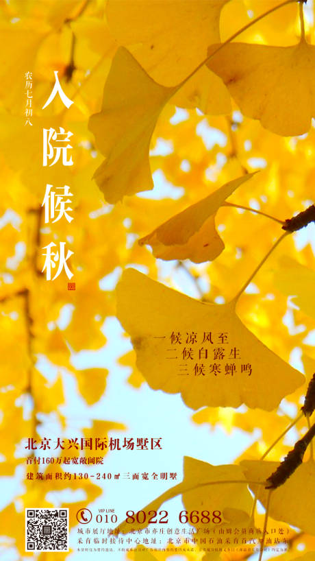 源文件下载【地产立秋节气移动端海报】编号：65270000647827253