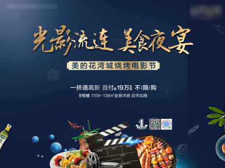 源文件下载【烧烤电影节暖场活动背景板】编号：15360000720356657