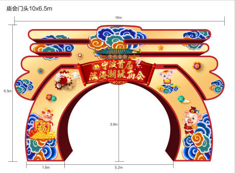 首届庙会龙门架