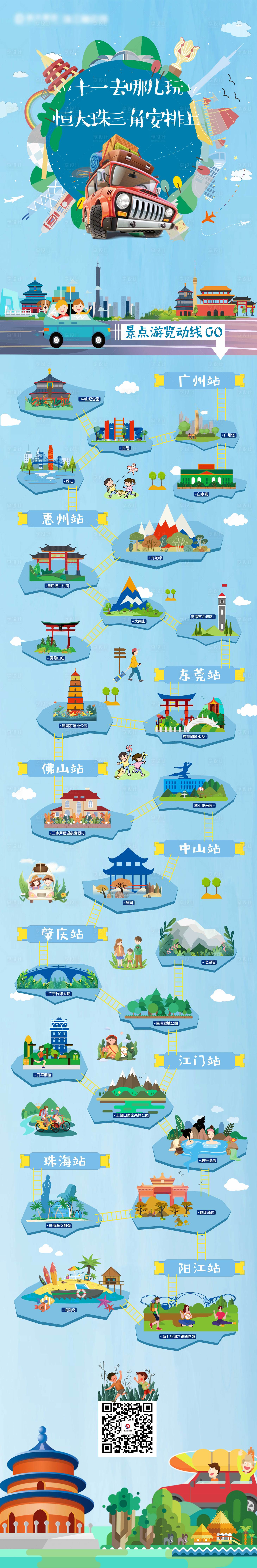 源文件下載【出游景點攻略長圖】編號：75720000803093155