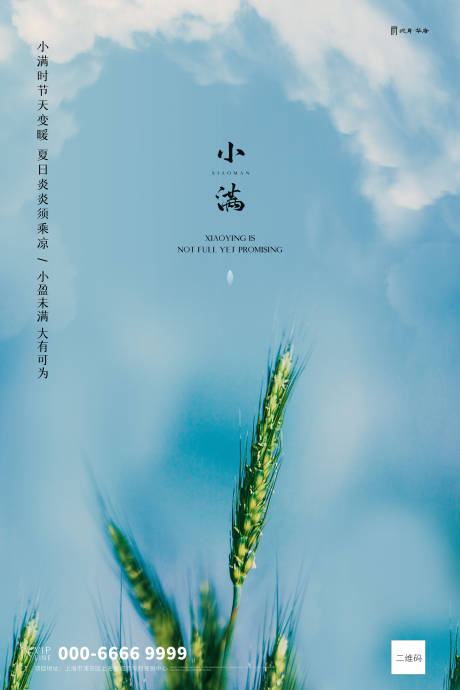 源文件下載【小滿創(chuàng)意寫(xiě)實(shí)藍(lán)色海報(bào)】編號(hào)：85650000795355550