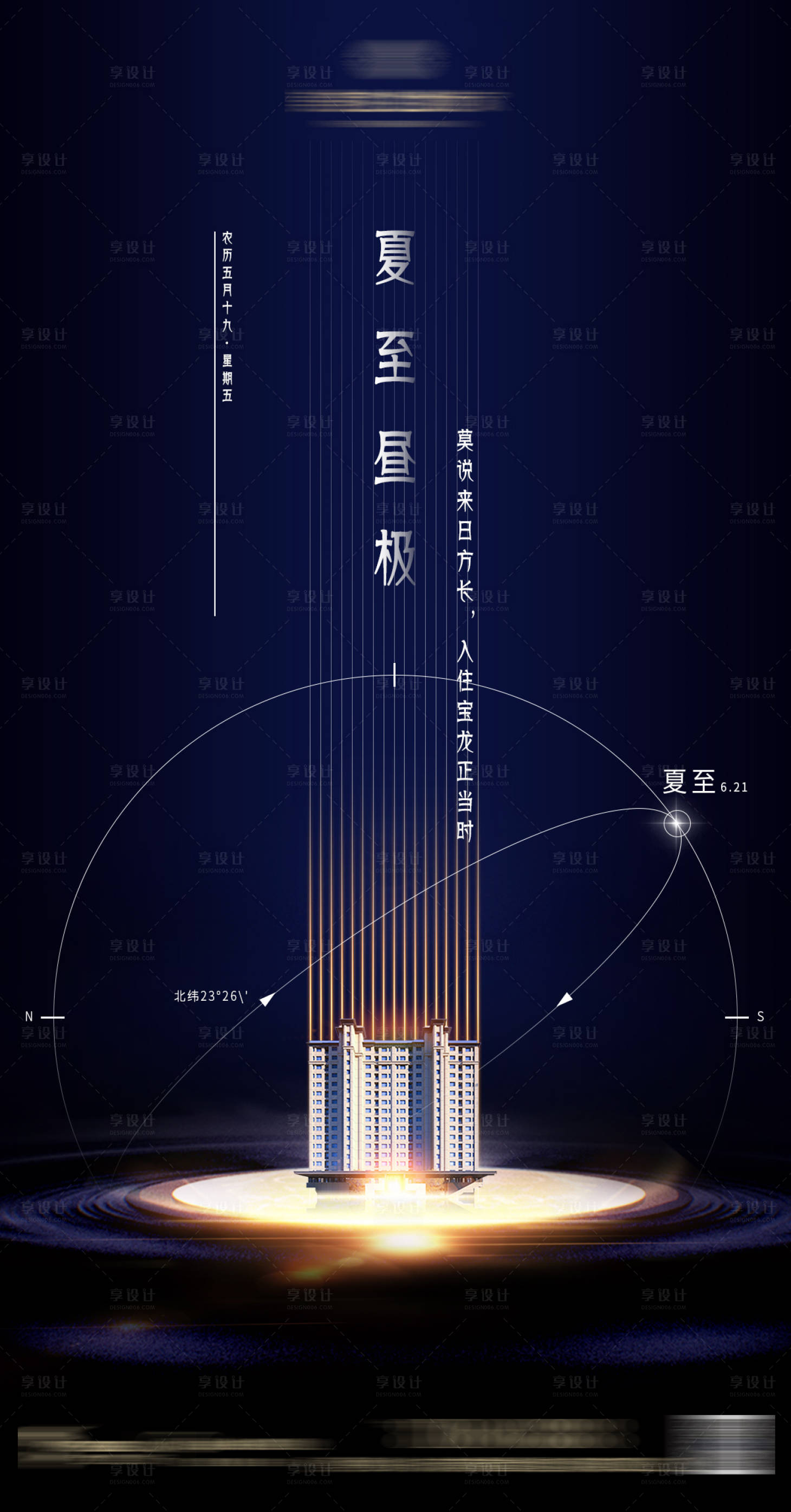 源文件下载【地产夏至节气移动端海报】编号：20200410225837596