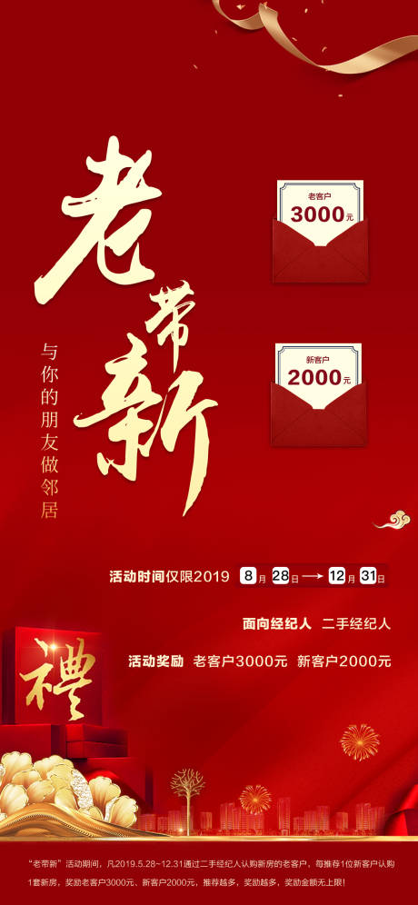 源文件下载【房地产老带新推荐有礼海报图片】编号：29020000646119563