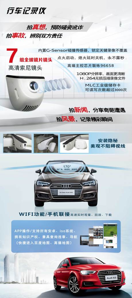 源文件下载【行车记录仪电商详情页】编号：58130000689036748