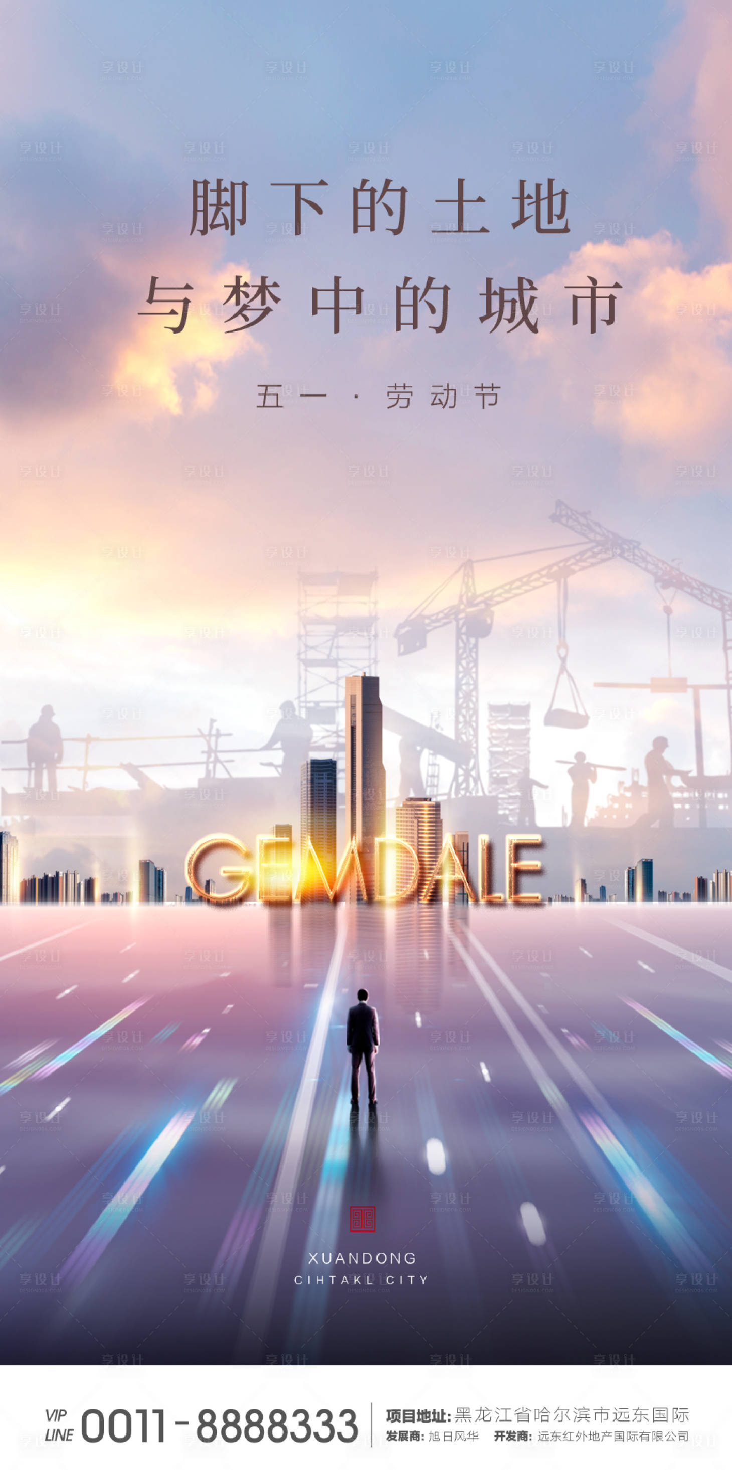 源文件下載【享設計】搜索編號：51610000791874549【勞動節微信海報】