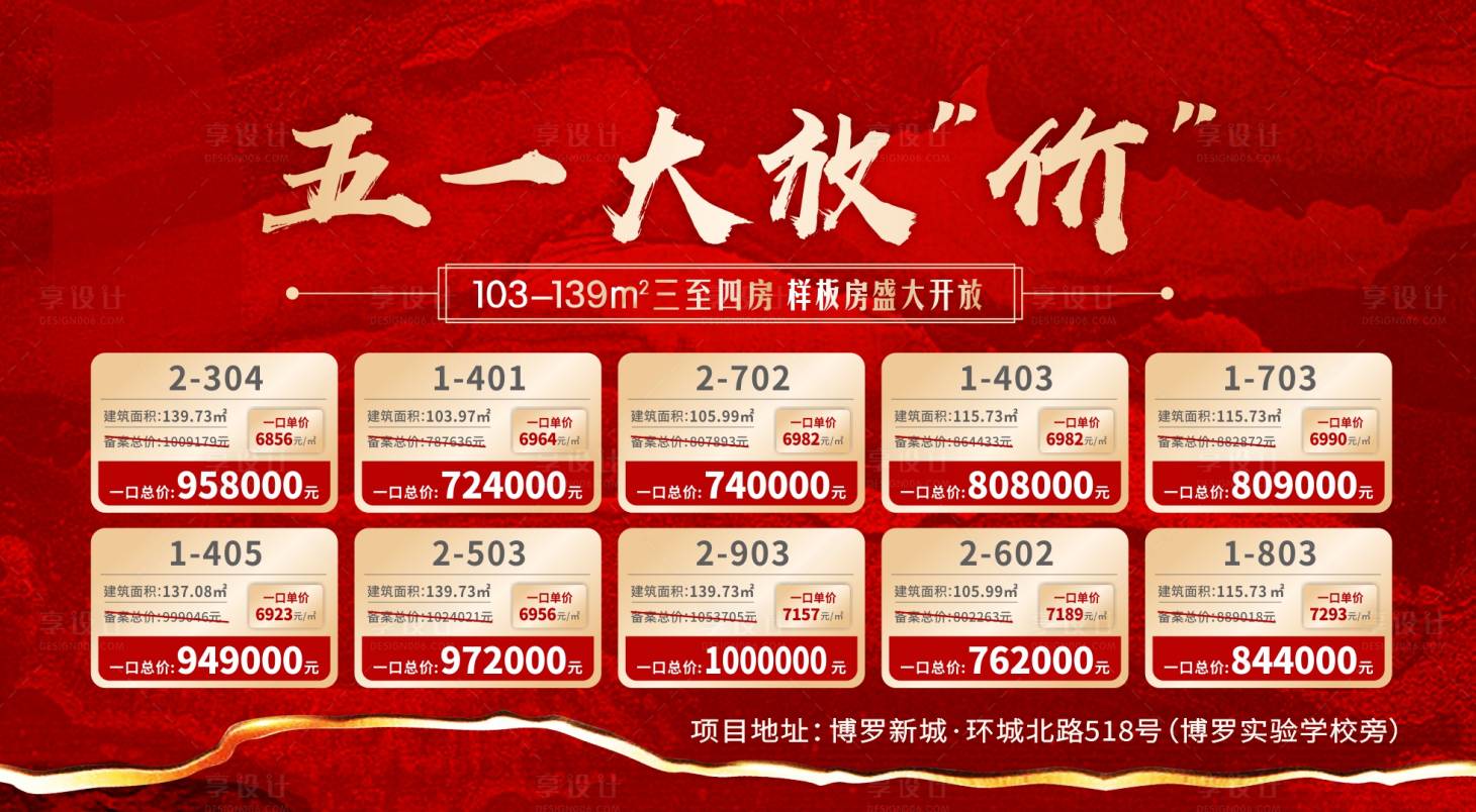源文件下載【享設(shè)計(jì)】搜索編號(hào)：69450000855273634【房地產(chǎn)五一特價(jià)房源海報(bào)】