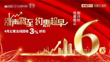 源文件下载【房地产红金优惠倒计时广告展板】编号：64560000861644240