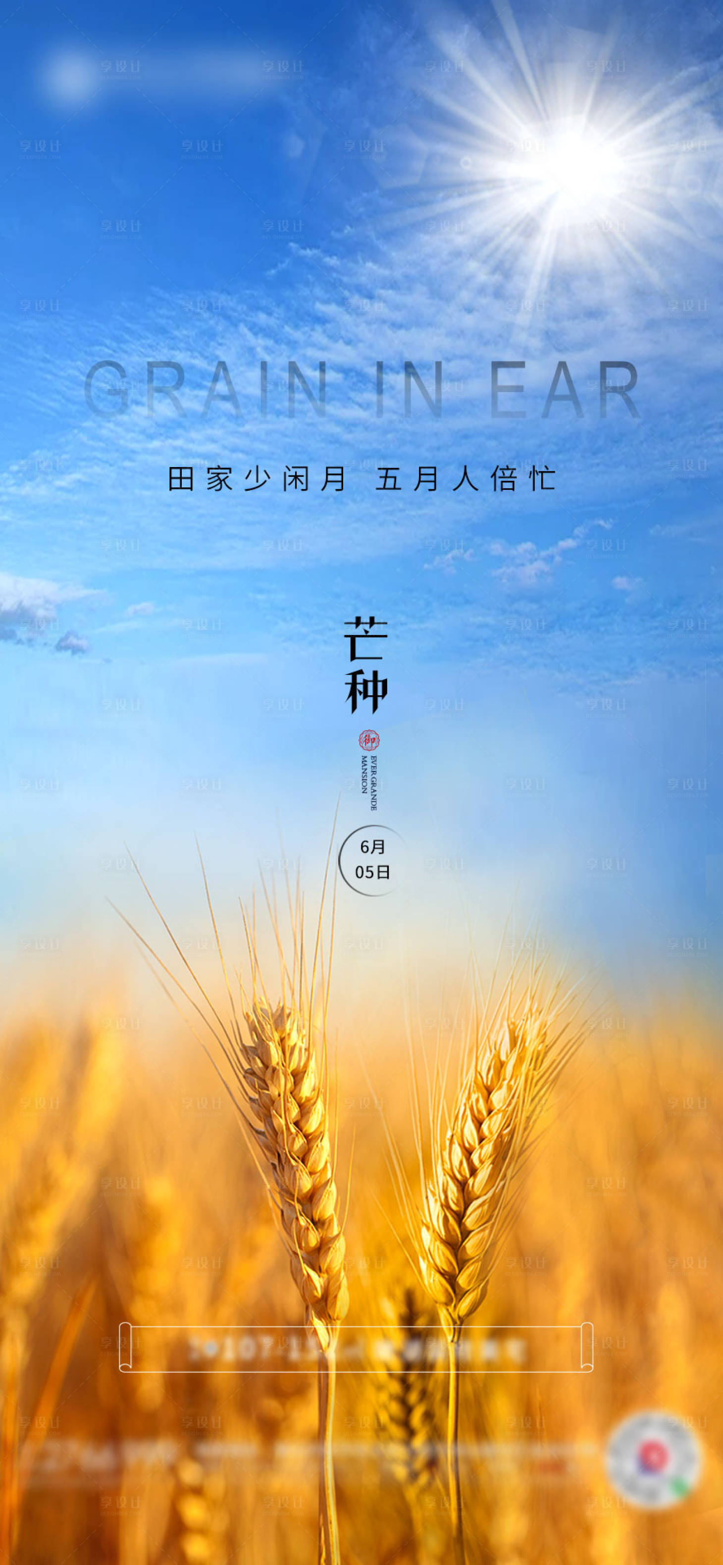 源文件下載【享設計】搜索編號：99160001012328753【芒種節氣海報】