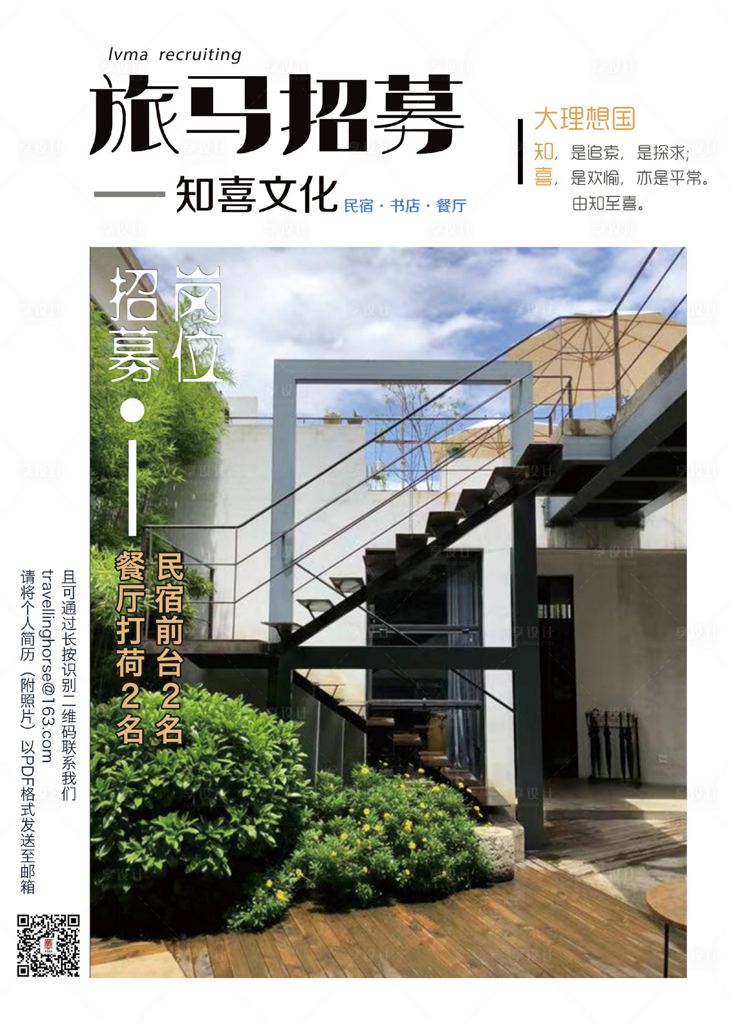 源文件下载【民宿招聘海报】编号：31550000832576066