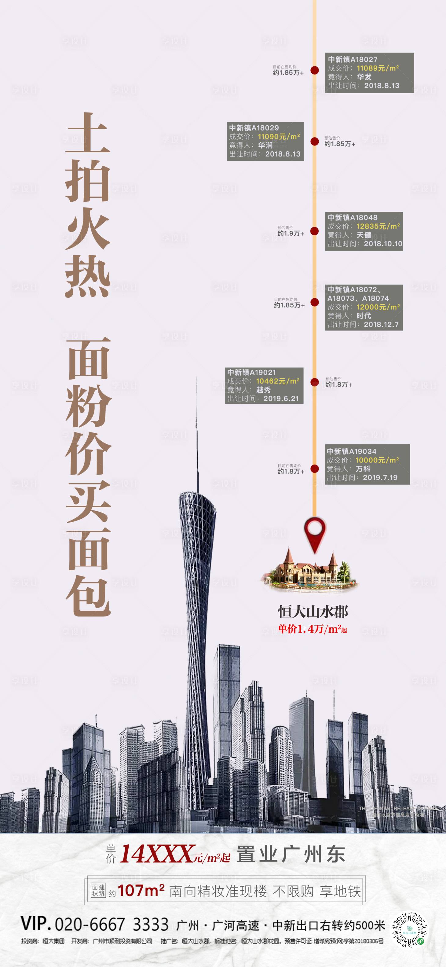 源文件下載【享設計】搜索編號：95120000988549697【地產土拍海報】