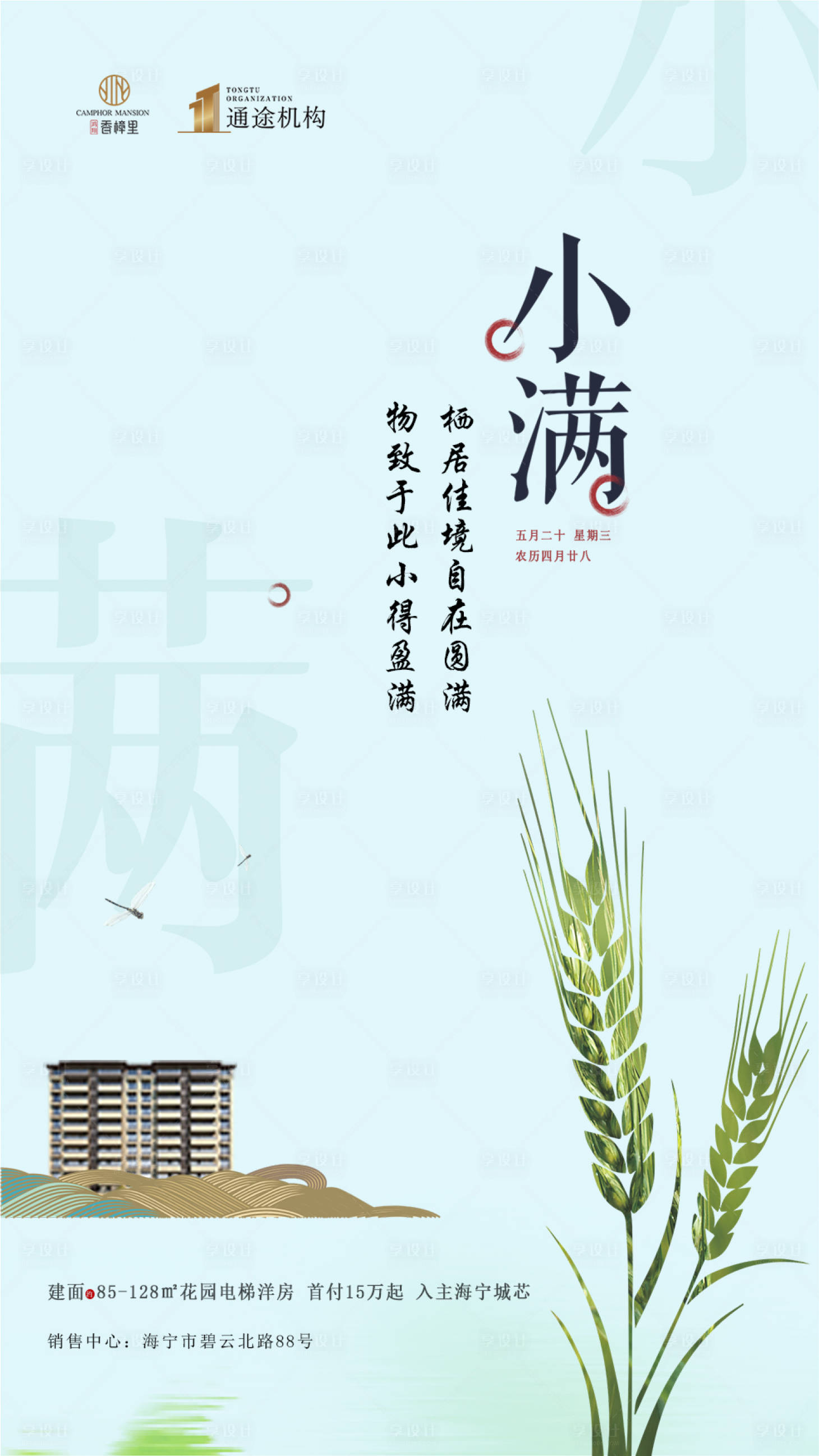 源文件下载【小满简约节气海报】编号：80080000917413299