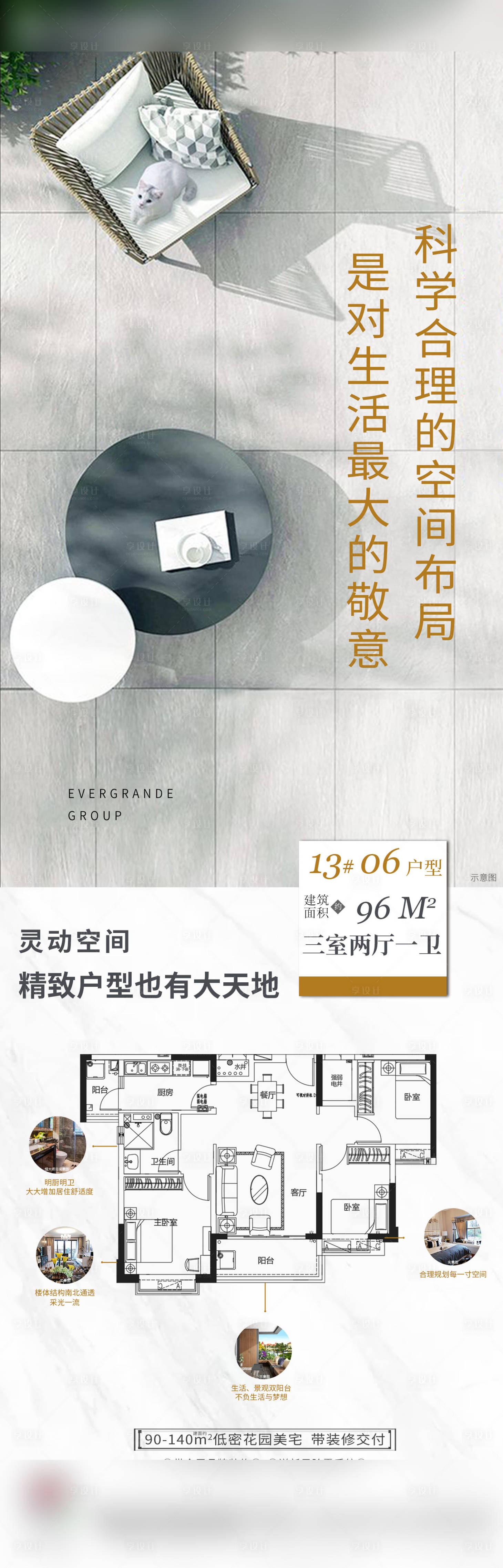 源文件下載【享設計】搜索編號：95560000929336243【房地產戶型精裝長圖海報】