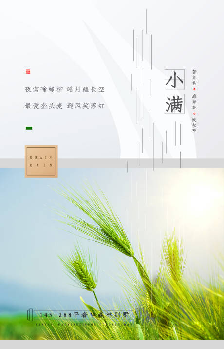 源文件下载【地产小满节气海报】编号：84580000915257903