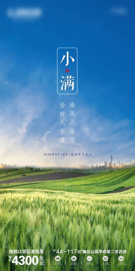 源文件下载【房地产小满简约节气海报】编号：80880000857546646